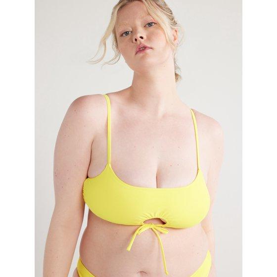 No Boundaries Women's Reversible Keyhole Bralette Bikini Top